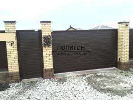 Откатные ворота и калитка (№18)